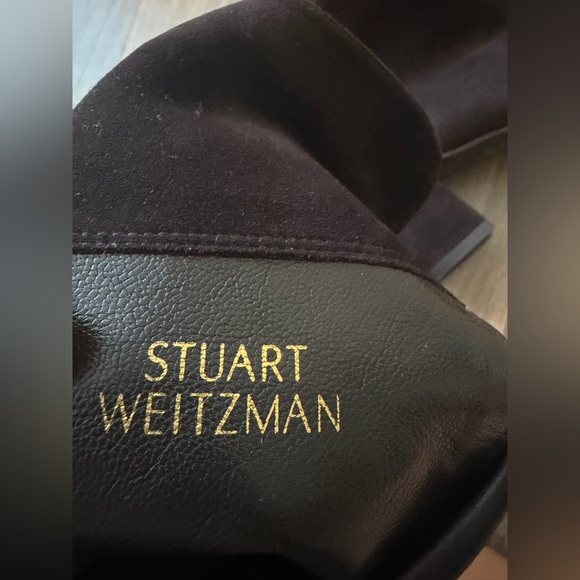 Stuart Weitzman ALLWAYHUNK 5050 Cola Brown Suede Over Knee Boot Sz 6 like new - Picture 7 of 7